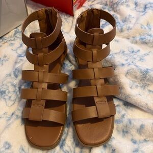 Target Women's Brown Strappy Gladiator Flats